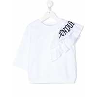Dondup Kids Camiseta com logo e babados - Branco