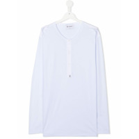 Dondup Kids Camiseta com logo e botão - Branco