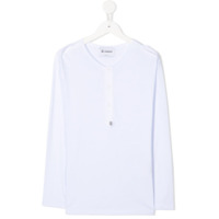 Dondup Kids Camiseta com logo e botão - Branco