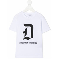 Dondup Kids Camiseta de algodão com estampa de logo - Branco