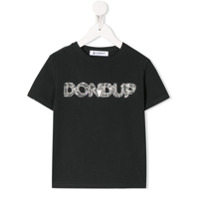 Dondup Kids Camiseta decote careca com logo - Cinza