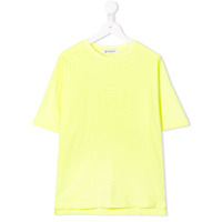 Dondup Kids Camiseta oversized com estampa de logo - Amarelo