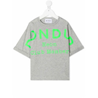 Dondup Kids graphic-print cotton T-shirt - Cinza