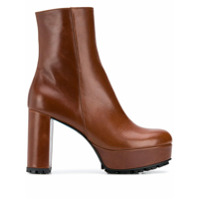 Dorothee Schumacher Bota Sporty Elegance com salto bloco - Marrom
