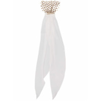 Dorothee Schumacher Echarpe com detalhe de mesh e strass - Branco