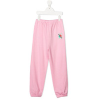Douuod Kids Calça esportiva com logo bordado - Rosa