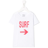 Douuod Kids Camiseta mangas curtas com estampa de surf - Branco