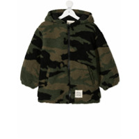 Douuod Kids camouflage-print faux-shearling coat - Preto