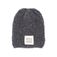 Douuod Kids Gorro de tricô com logo - Cinza