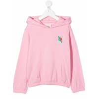Douuod Kids Moletom com capuz e logo bordado - Rosa
