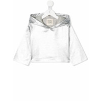 Douuod Kids Moletom de capuz com efeito metalizado - Cinza