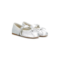 Douuod Kids Sapatilha com fechamento por fivela - Prateado