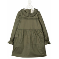 Douuod Kids Vestido midi com acabamento de babados - Verde