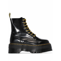 Dr. Martens Bota de couro preta com plataforma - Preto