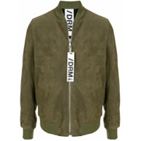 Drome Jaqueta bomber com gola redonda e textura - Verde