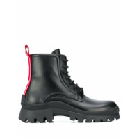 Dsquared2 Ankle boot de couro com cadarço - Preto