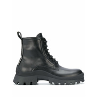 Dsquared2 Ankle boot de couro com cadarço - Preto