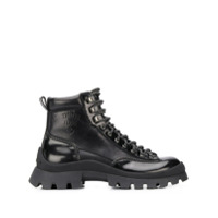 Dsquared2 Bota de caminhada com cadarço e logo - Preto