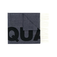 Dsquared2 Cachecol jacquard de lã com logo - Azul