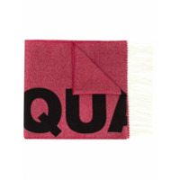 Dsquared2 Cachecol jacquard de lã com logo - Vermelho