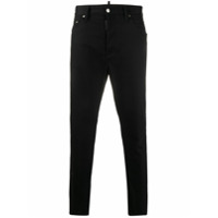 Dsquared2 Calça jeans cenoura com cintura média - Preto