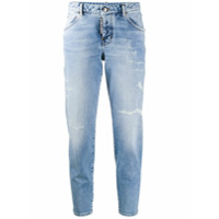 Dsquared2 Calça jeans cenoura cropped - Azul