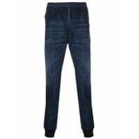 Dsquared2 Calça jeans esportiva com barra canelada - Azul