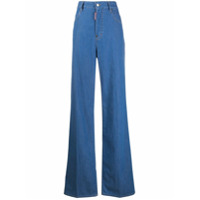 Dsquared2 Calça jeans pantalona cintura alta - Azul