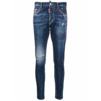 Dsquared2 Calça jeans skinny com aplicação de strass - Azul