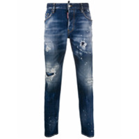 Dsquared2 Calça jeans skinny destroyed - Azul