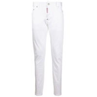Dsquared2 Calça jeans slim cintura média - Branco