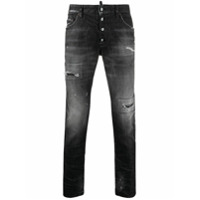Dsquared2 Calça jeans slim com efeito destroyed - Preto
