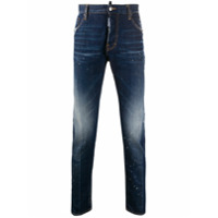 Dsquared2 Calça jeans slim com efeito manchado - Azul