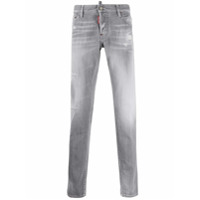Dsquared2 Calça jeans slim com lavagem estonada - Cinza