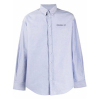 Dsquared2 Camisa com abotoamento e estampa de logo - Azul