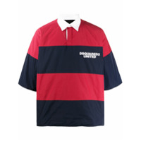 Dsquared2 Camisa mangas curtas com logo e listras - Vermelho