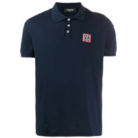 Dsquared2 Camisa polo com patch de logo - Azul
