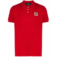 Dsquared2 Camisa polo com patch de logo - Vermelho