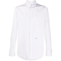 Dsquared2 Camisa slim com botton na gola - Branco