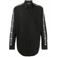 Dsquared2 Camiseta ampla com listra de logo - Preto