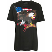 Dsquared2 Camiseta com estampa de bandeira americana - Preto