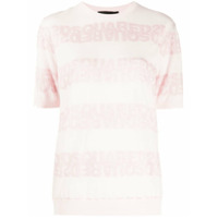 Dsquared2 Camiseta com logo pespontado - Rosa