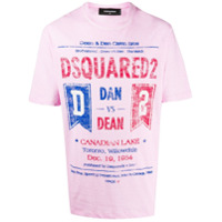 Dsquared2 Camiseta Dan vs Dean oversized - Rosa