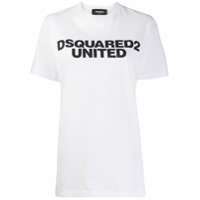 Dsquared2 Camiseta de algodão com estampa de logo - Branco