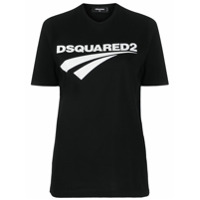 Dsquared2 Camiseta de algodão com estampa de logo - Preto