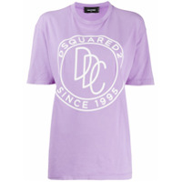 Dsquared2 Camiseta de algodão com estampa de logo - Roxo