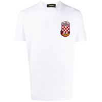 Dsquared2 Camiseta decote careca com patch de logo - Branco