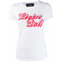 Dsquared2 Camiseta Livin' Doll com estampa - Branco