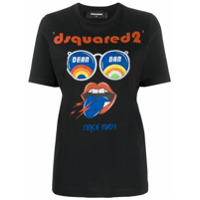 Dsquared2 Camiseta mangas curtas com estampa de logo - Preto
