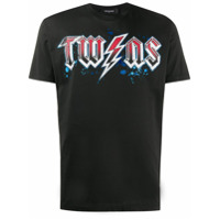 Dsquared2 Camiseta Twins World Tour com estampa - Preto